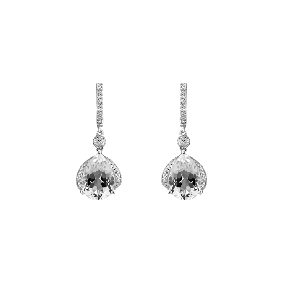 Náušnice s topásom a diamantmi Chevalier