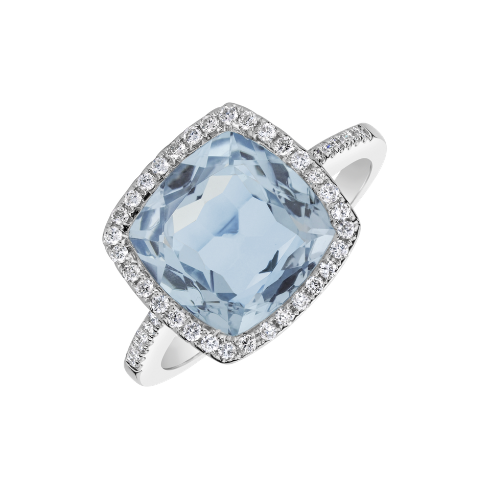 Prsteň s topásom a diamantmi Lumière