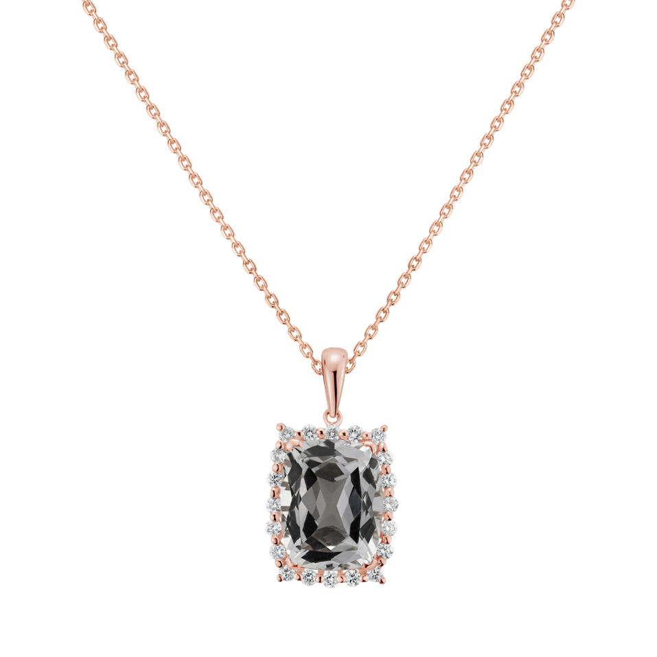 Přívěsok s topásom a diamantmi Abdon
