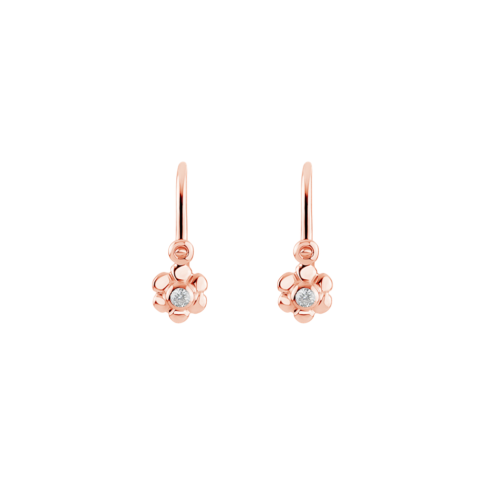 Detské náušnice s diamantom Garden Fairy