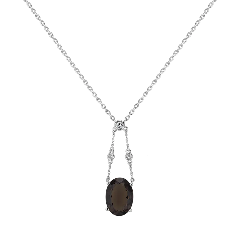 Přívěsok s quartzom a diamantmi Koridon