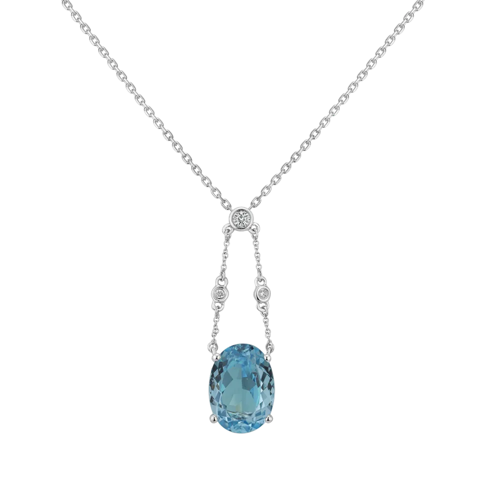 Přívěsok s topásom a diamantmi Koridon
