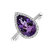 Prsteň s ametystom a diamantmi Emily2