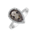 Prsteň s quartzom a diamantmi Emily2