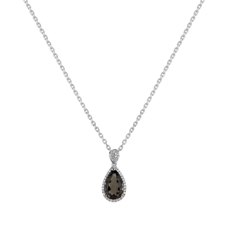 Přívěsok s řetízkom s quartzom a diamantmi Ecliptica