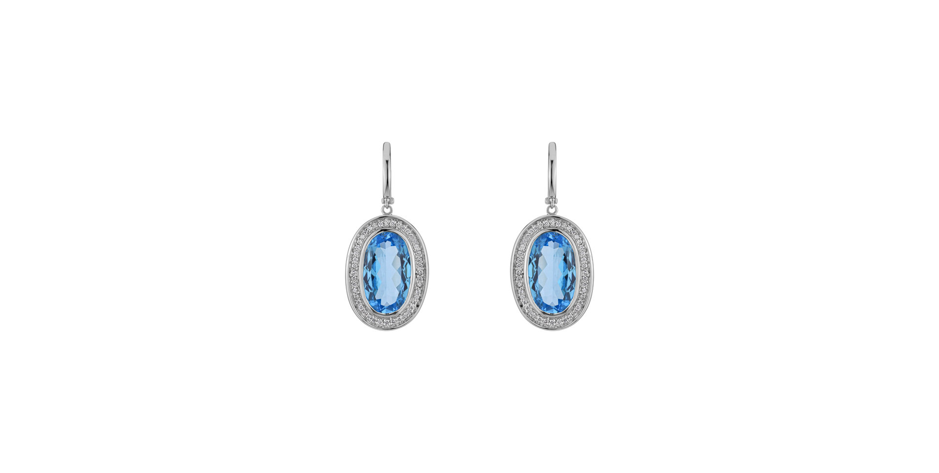 Náušnice s topásom a diamantmi Melissa