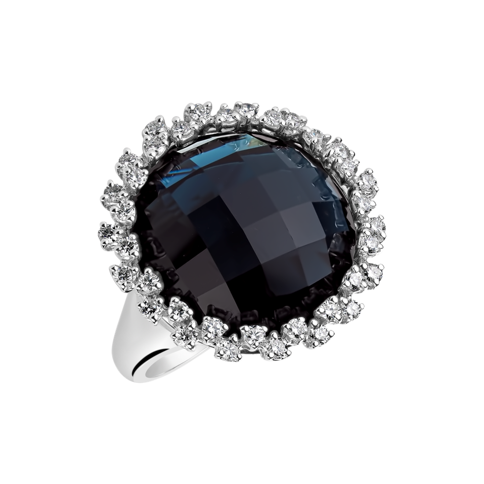 Prsteň s topásom a diamantmi Kirie