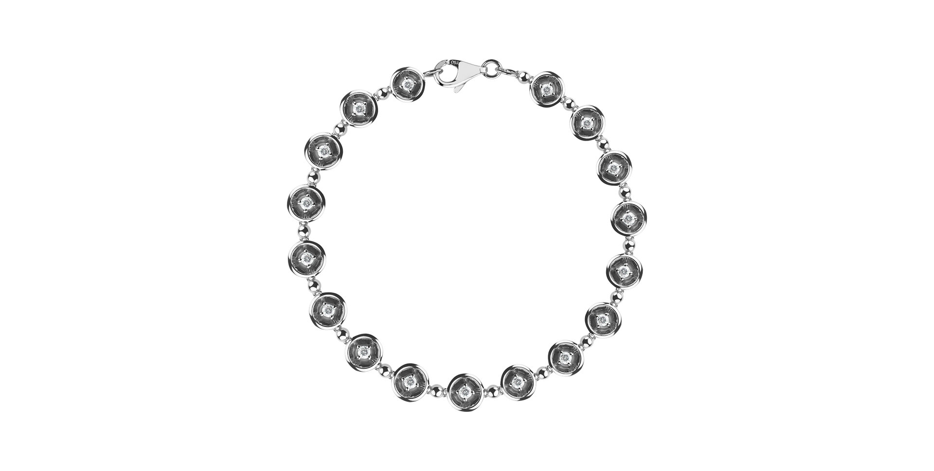 Náramok s diamantmi Fancy Circles
