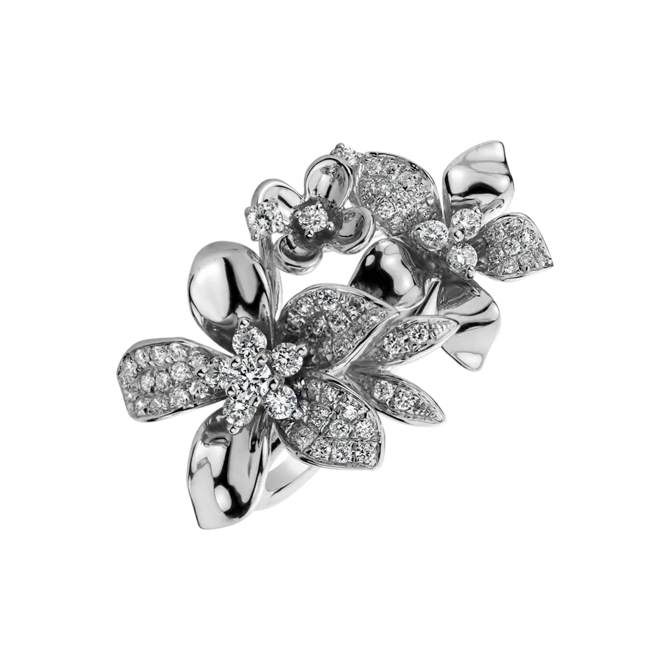 Prsteň s diamantmi Floral Envy