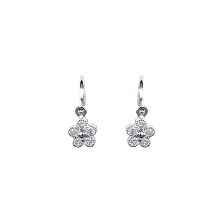 Detské náušnice s diamantmi Diamond Flower