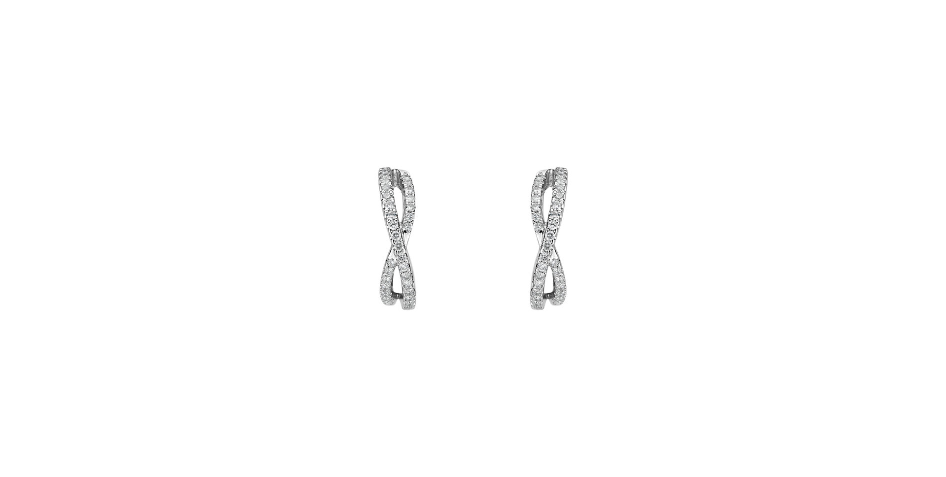 Náušnice s diamantmi Eternity Elegance