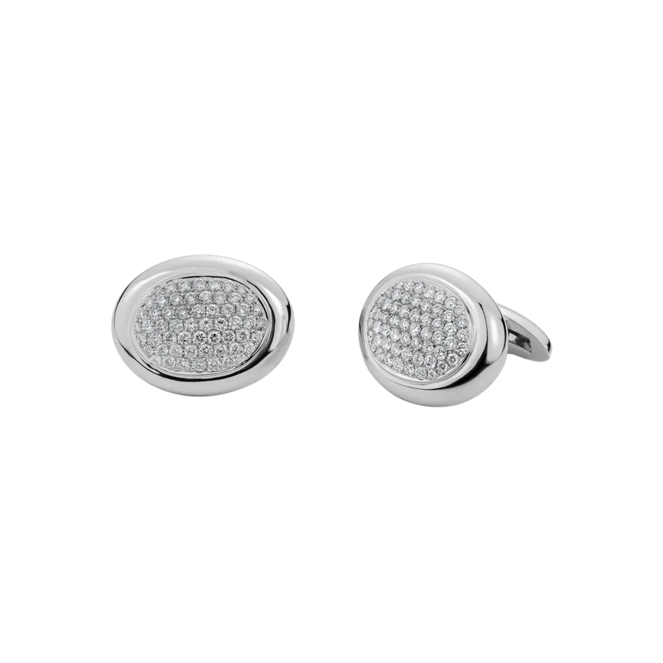 Manžetové gombíky s diamantmi Stylish Stems