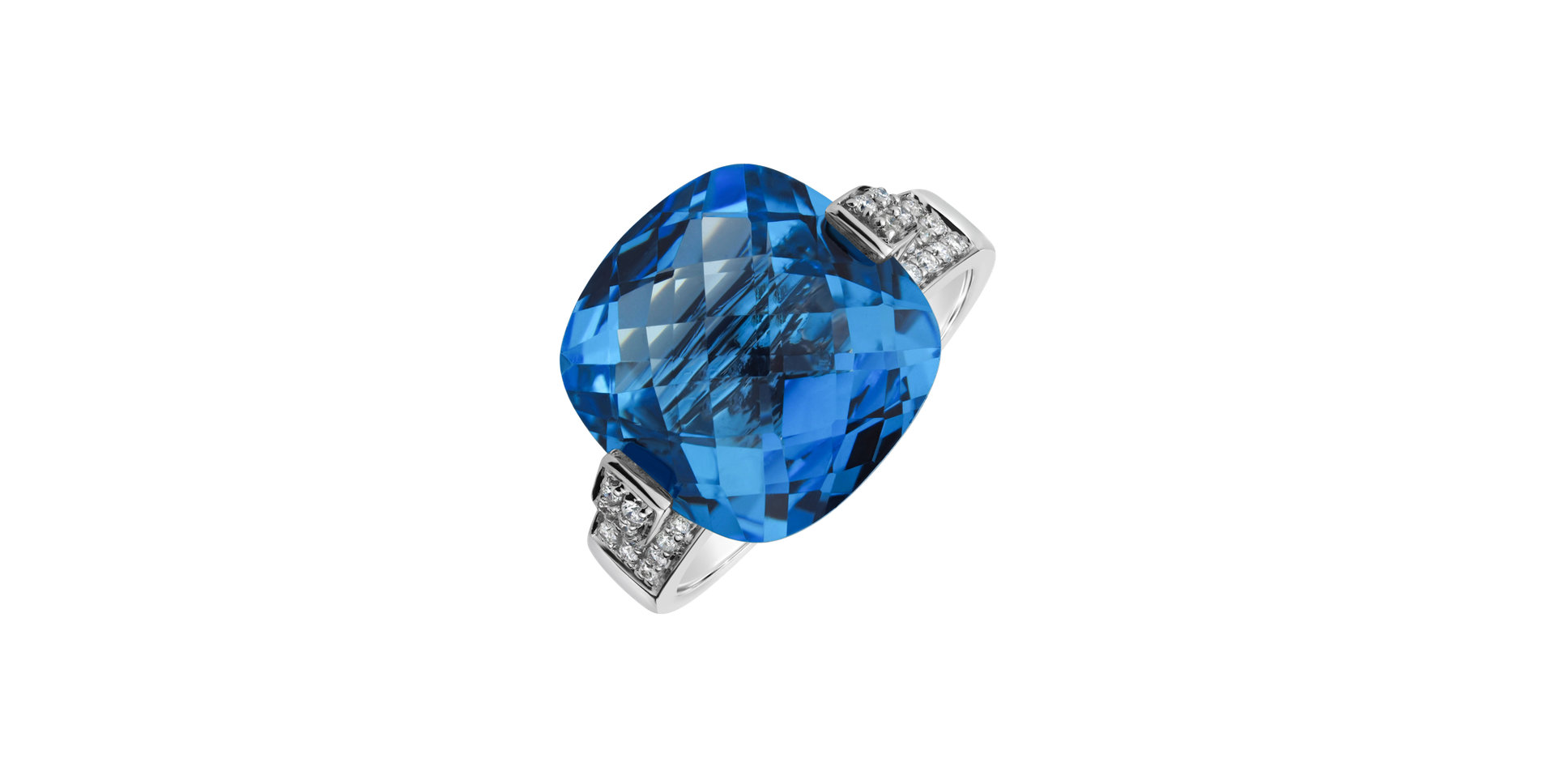 Prsteň s topásom a diamantmi Luckstone