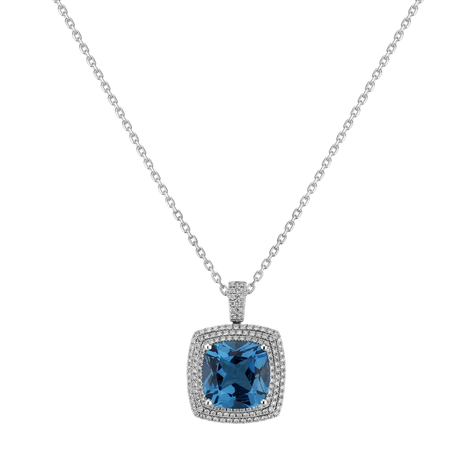 Přívěsok s topásom a diamantmi Maurita