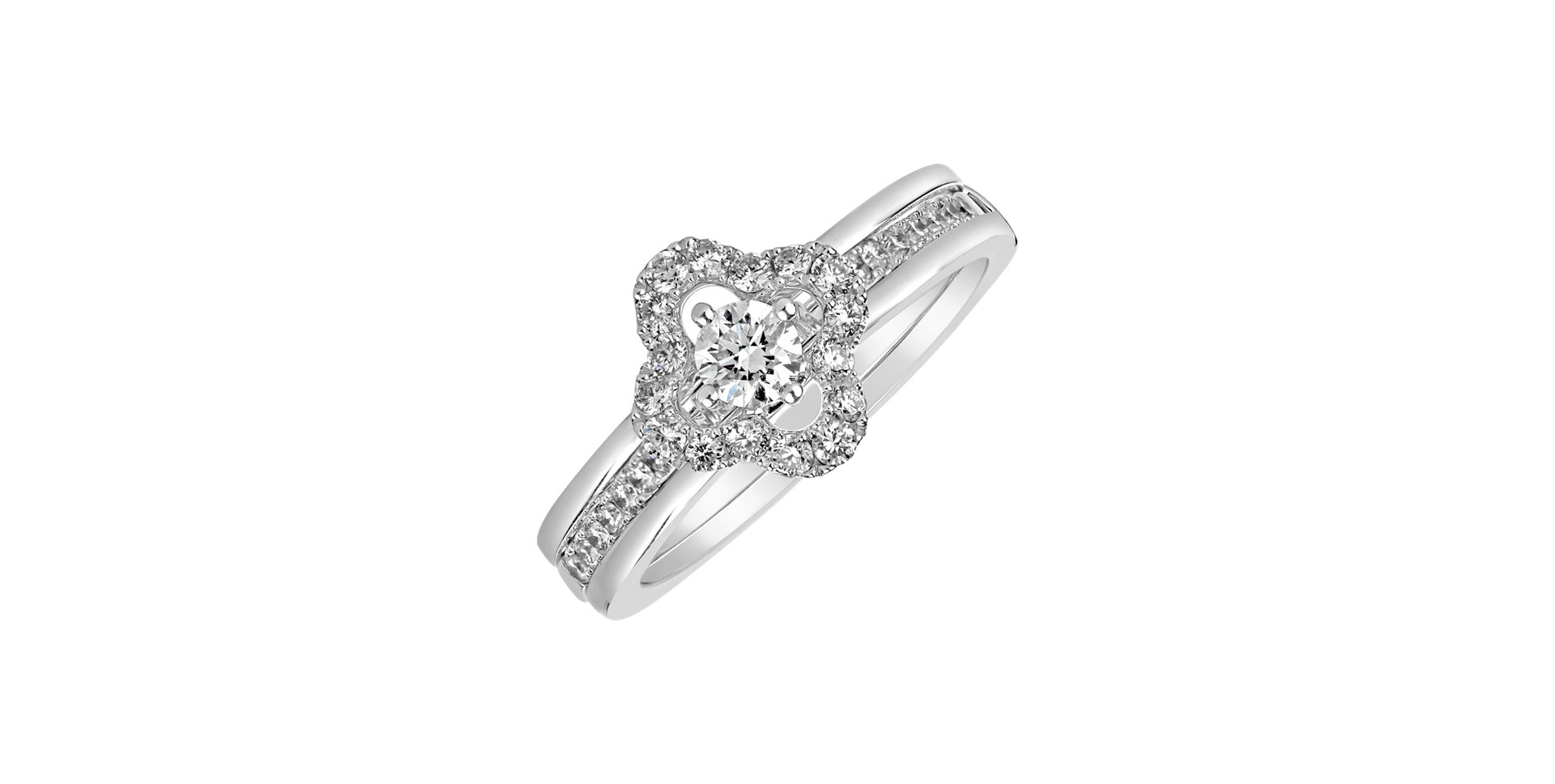 Prsteň s diamantmi Clover Love
