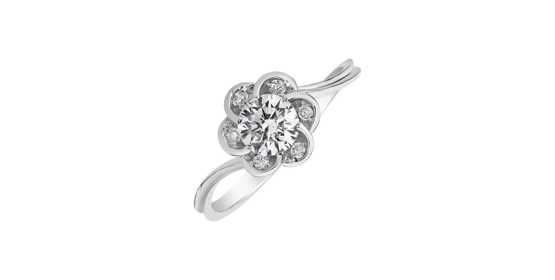 Prsteň s diamantmi White Marigold