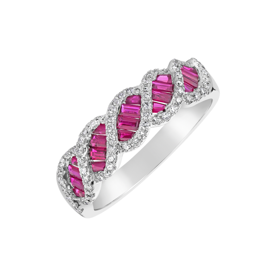Prsteň s diamantmi a rubínmi Annabelle