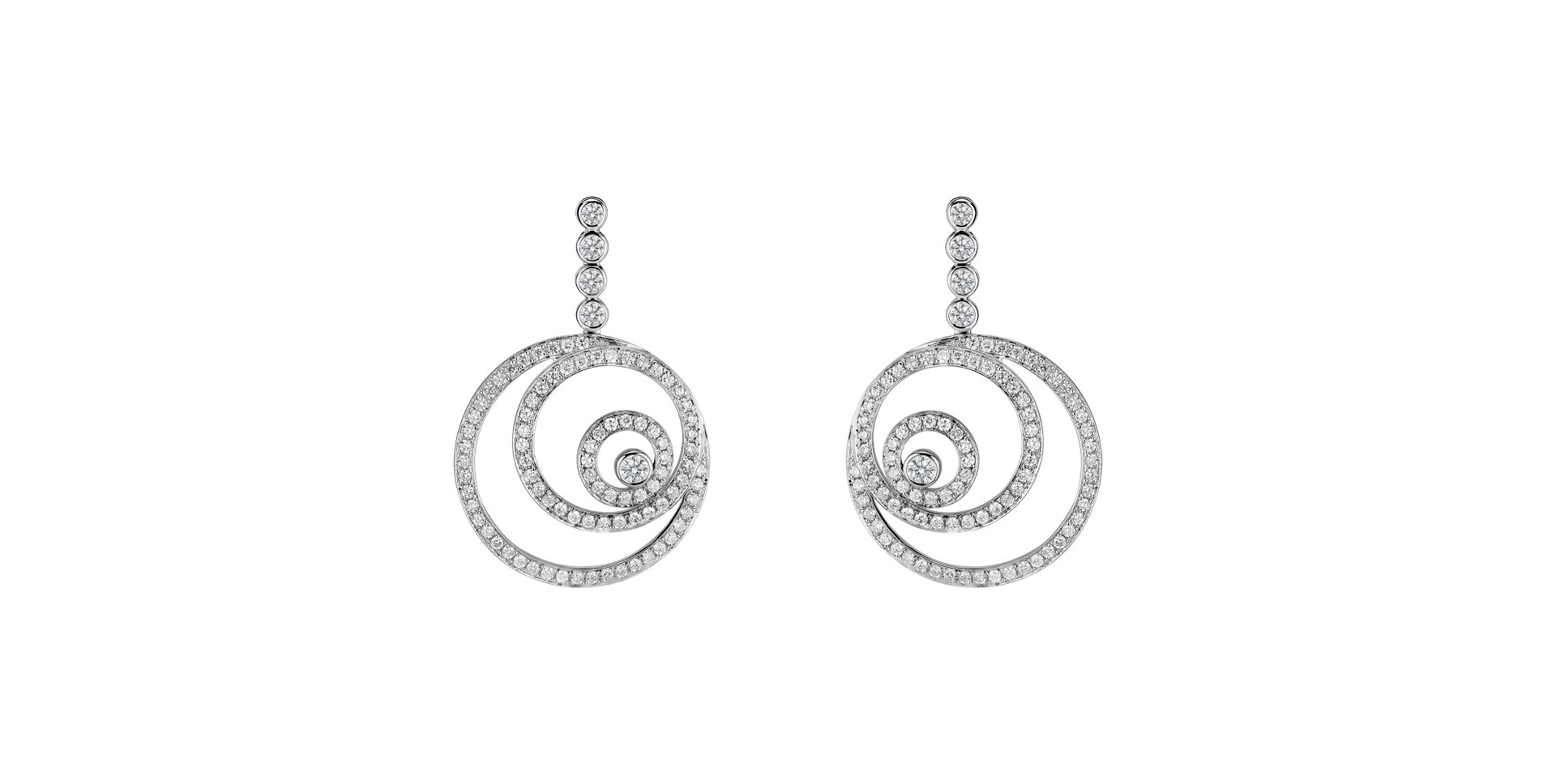 Náušnice s diamantmi Noble Spiral