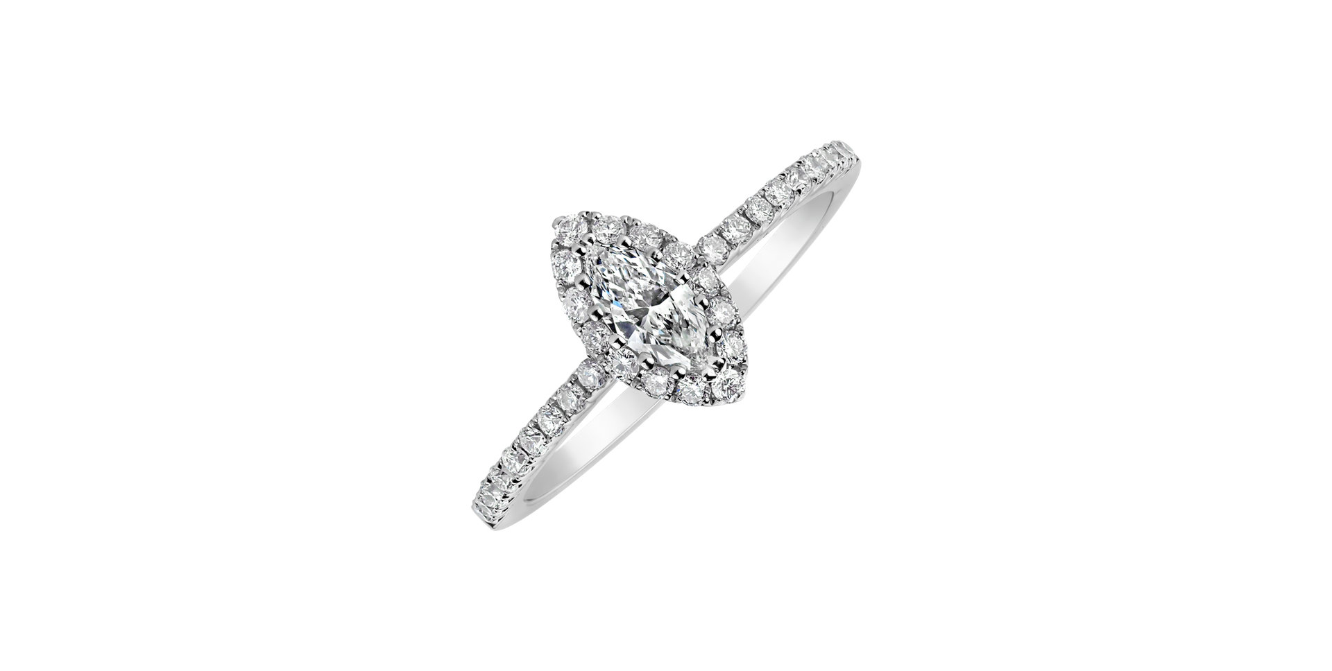Prsteň s diamantmi Marquise Fantasy