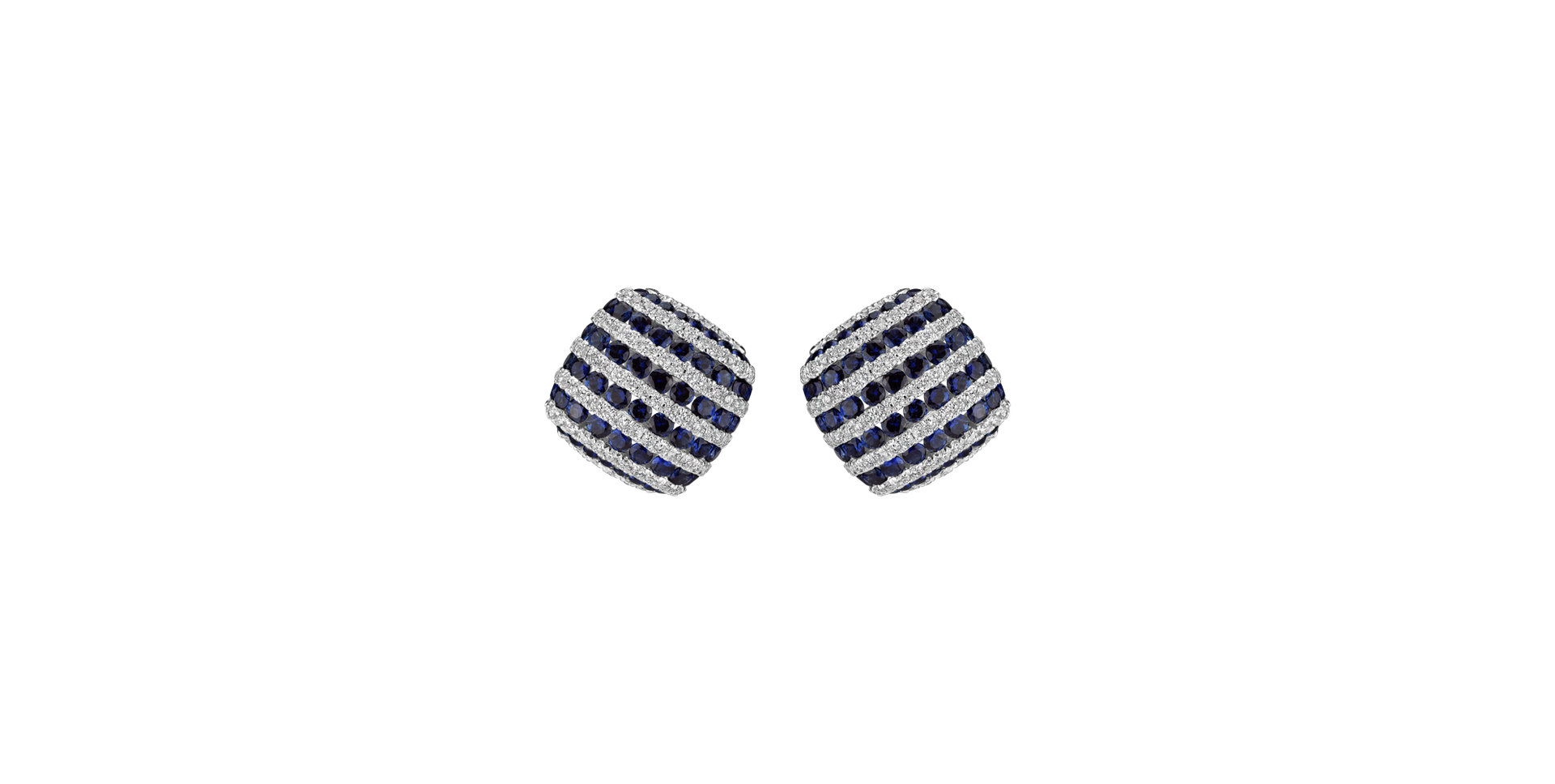 Náušnice s diamantmi a zafírmi Blue Delight