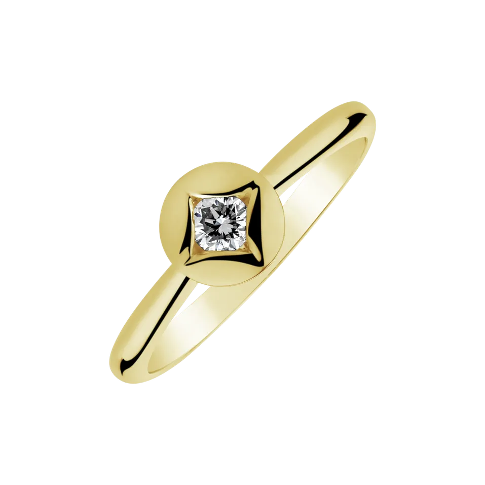 Prsteň s diamantom Lonely Sparkle