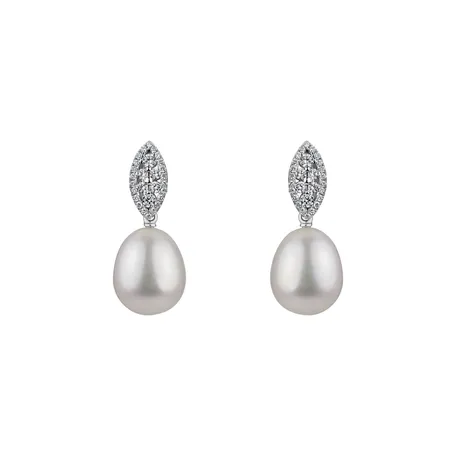 Náušnice s perlou a diamantmi Pearls for Nina
