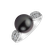 Prsteň s perlou a diamantmi Dark Shore2
