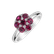 Prsteň s diamantmi a rubínmi Divine Blossom2