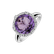 Prsteň s ametystom a diamantmi Feé2