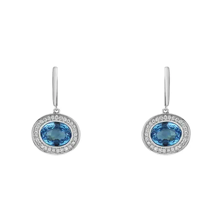 Náušnice s topásom a diamantmi Ariella