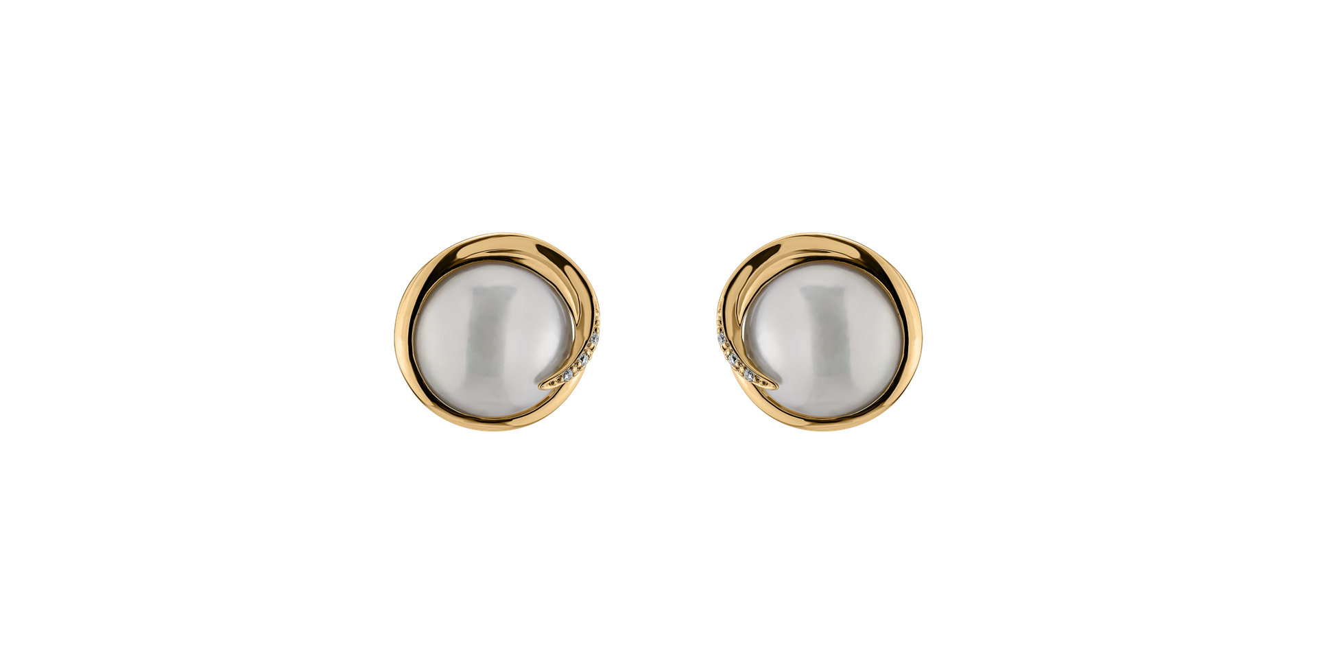 Náušnice s perlou a diamantmi Lorena Waves