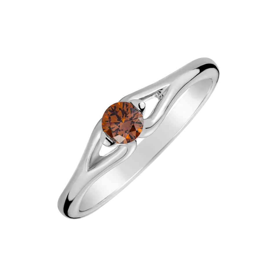 Prsteň s oranžovým diamantom Clementia