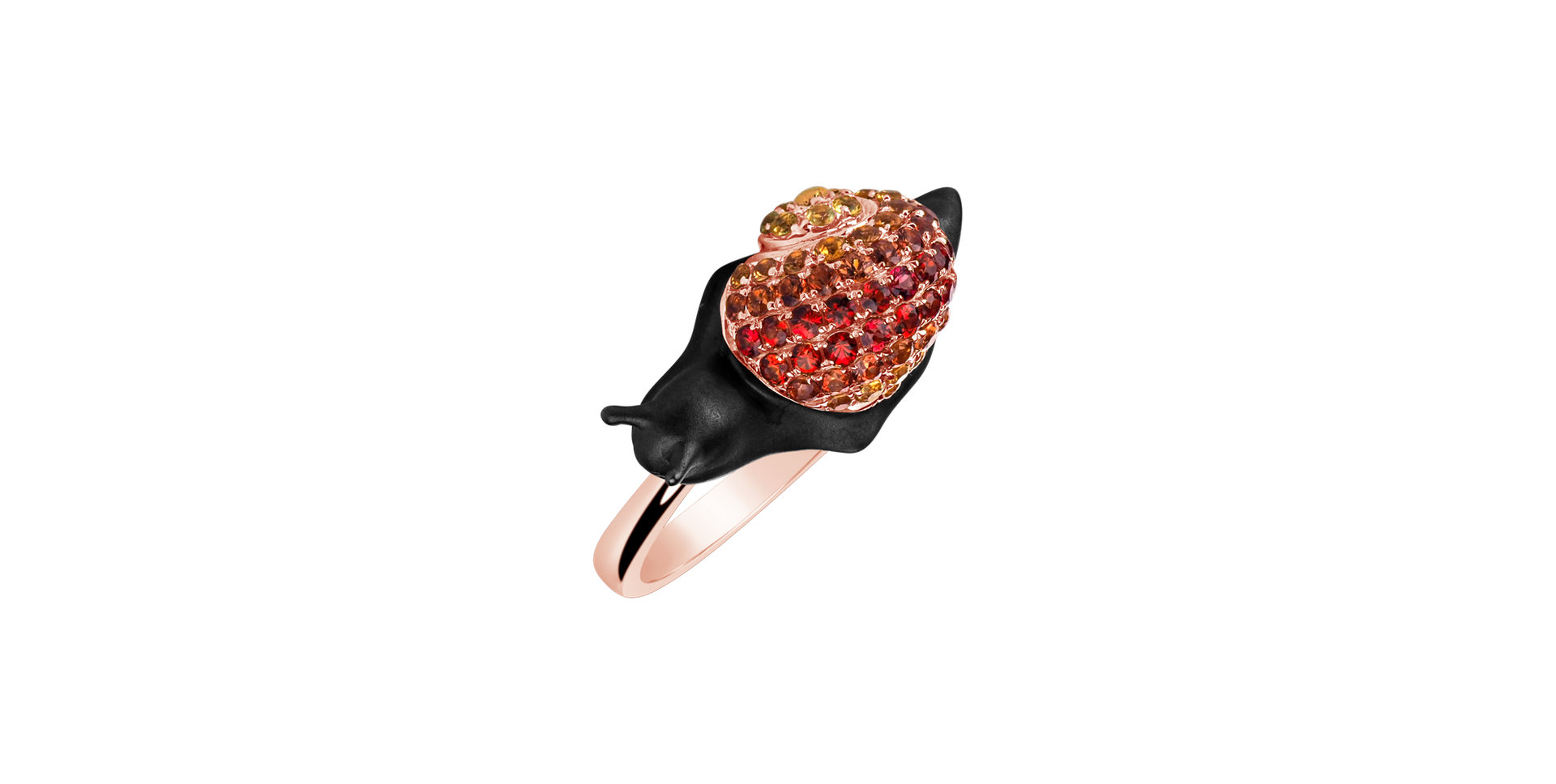 Prsteň so zafírmi Luxury Snail