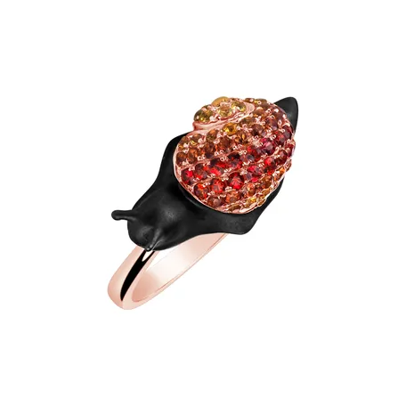 Prsteň so zafírmi Luxury Snail