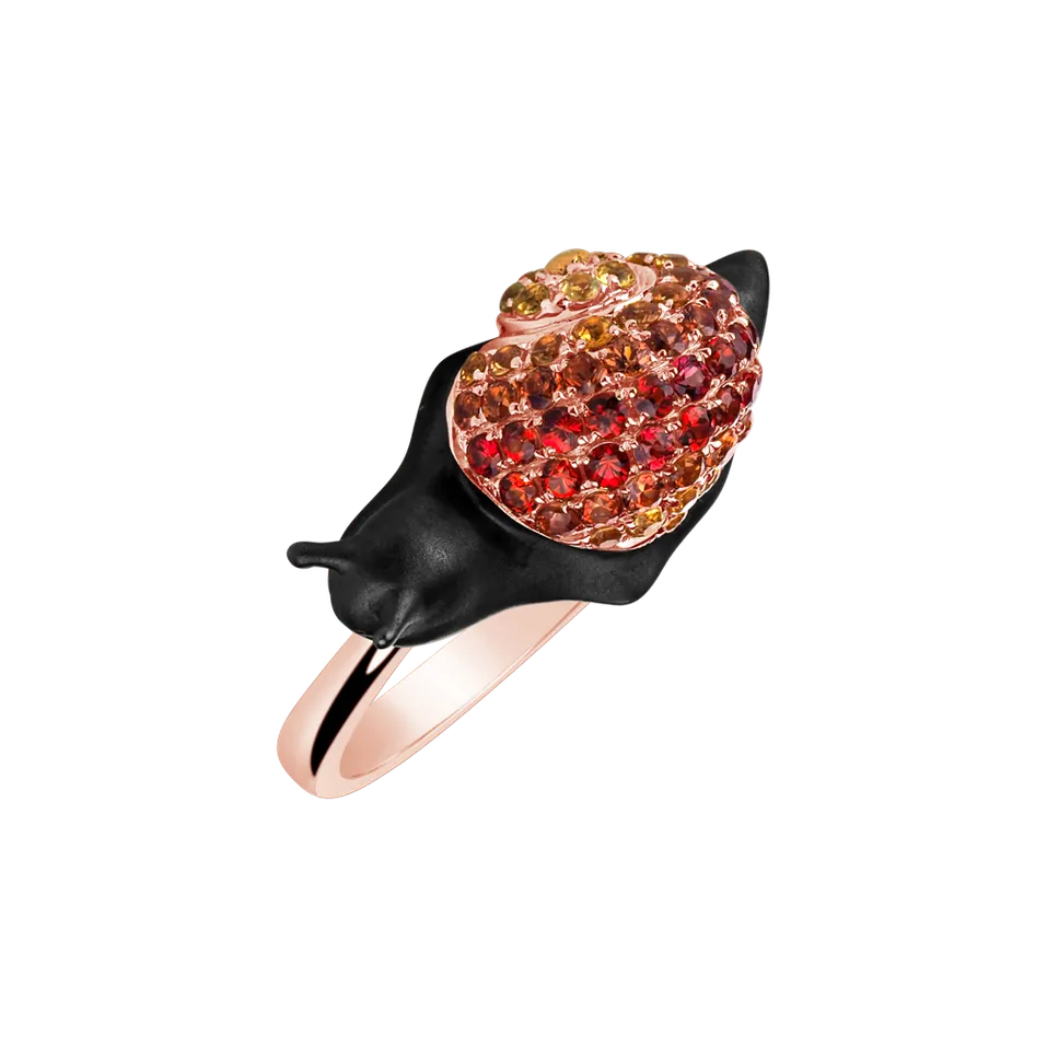 Prsteň so zafírmi Luxury Snail