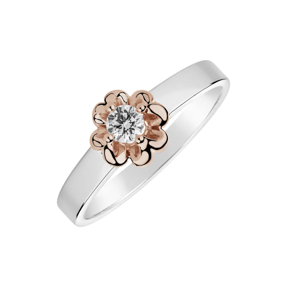 Prsteň s diamantom Blossom Sakura