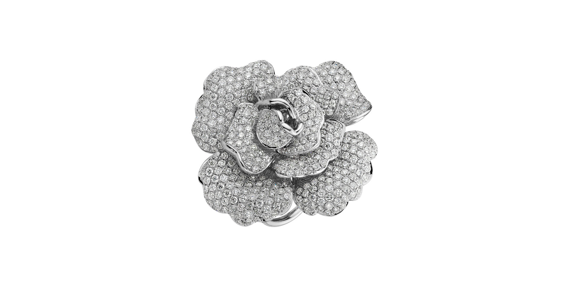 Prsteň s diamantmi Ice Rose