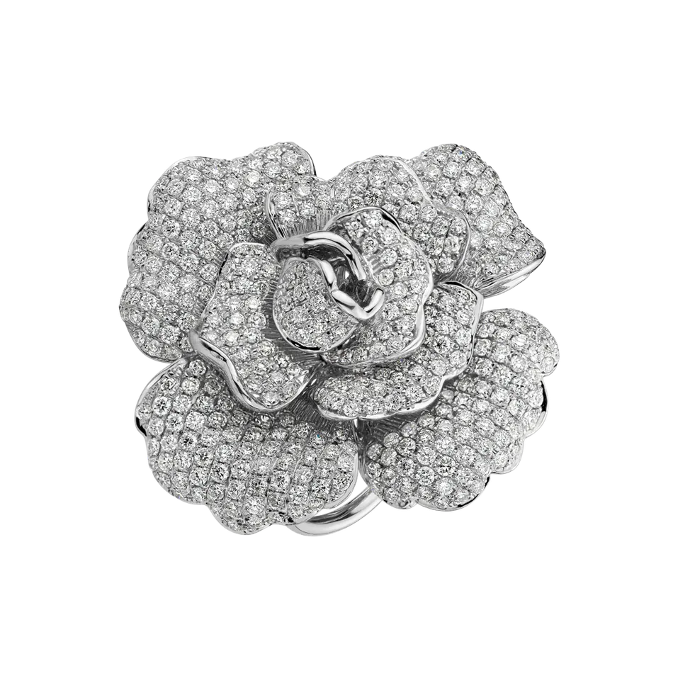 Prsteň s diamantmi Ice Rose