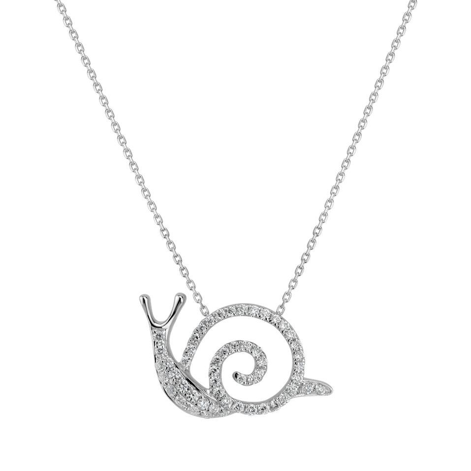 Přívěsok s diamantmi Snail Shell