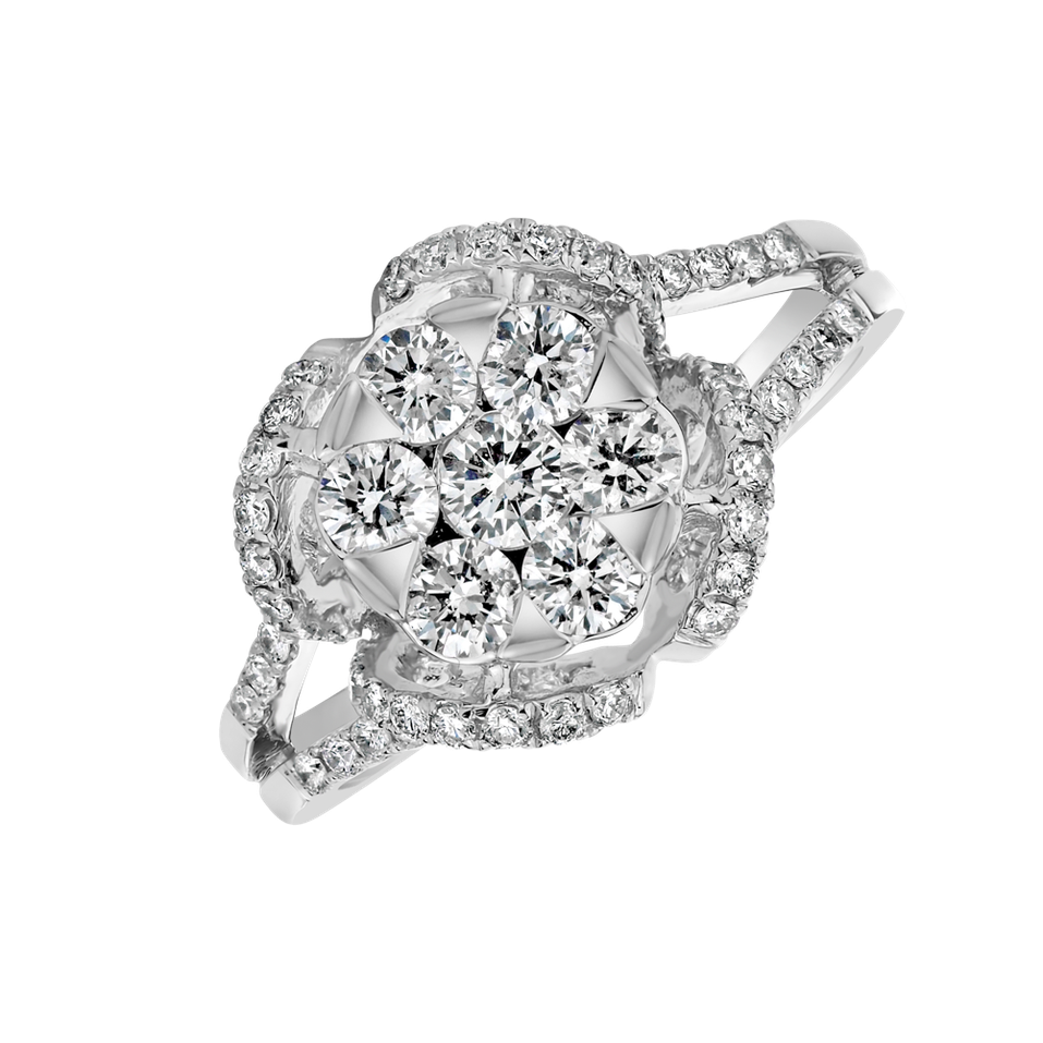 Prsteň s diamantmi Fleur