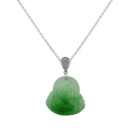 Přívěsok s jadeitom a diamantmi Noble Glow