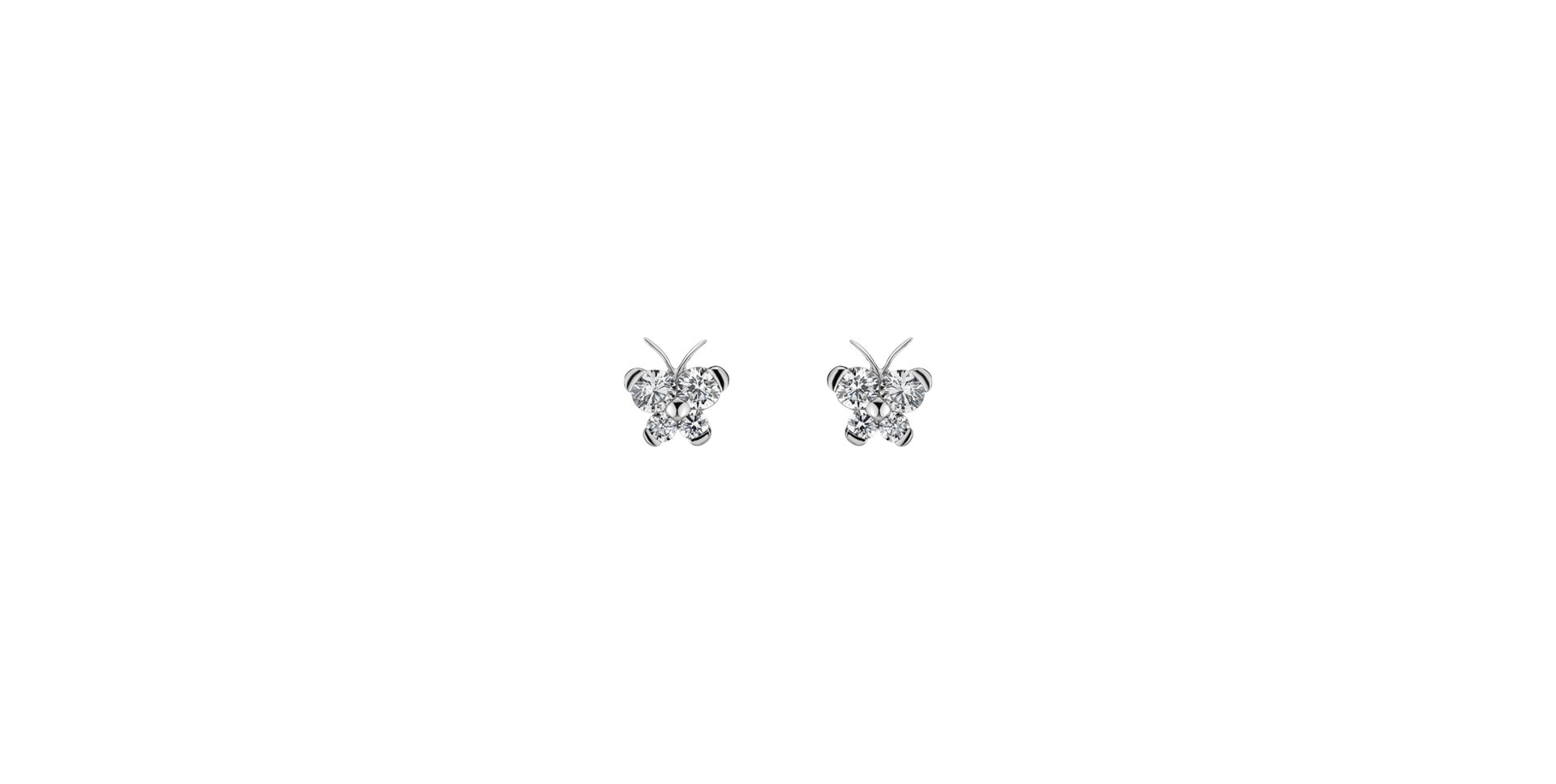 Náušnice s diamantmi Baby Papillon