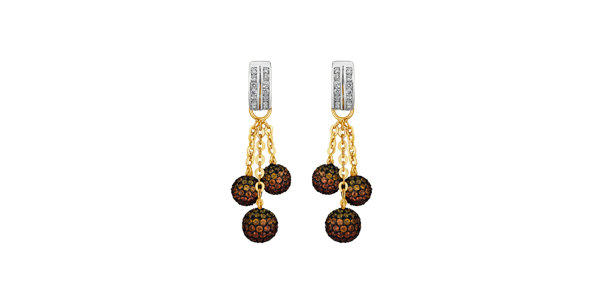 Náušnice s diamantmi a zafírmi Daine