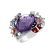 Prsteň s ametystom, diamantmi a emailmi Lilac2