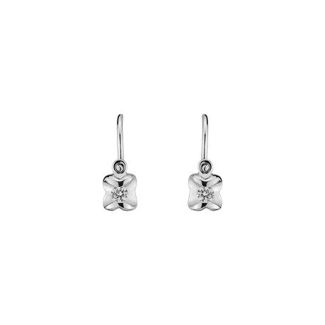 Detské náušnice s diamantom Cute Charm