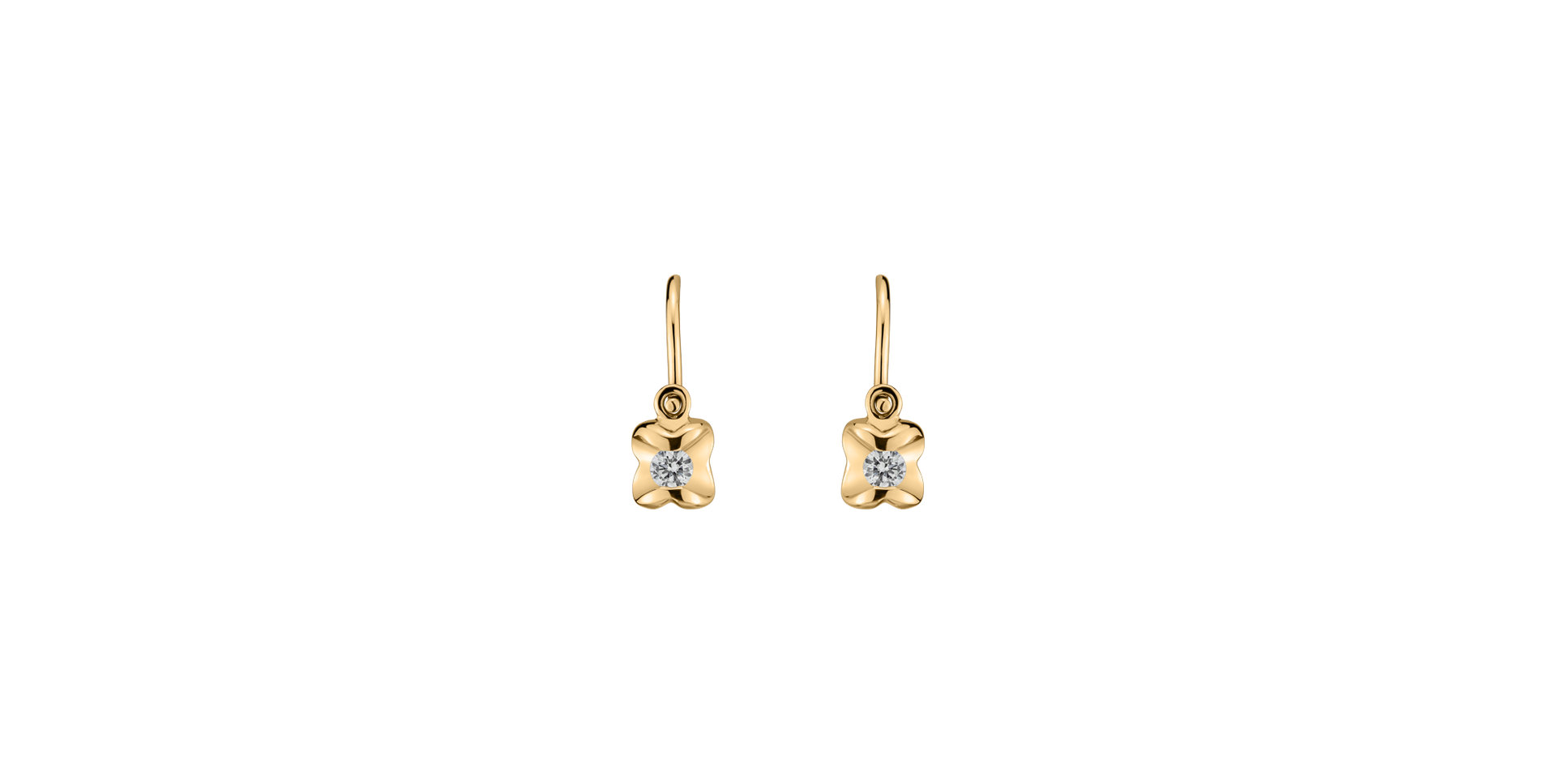 Detské náušnice s diamantom Cute Charm