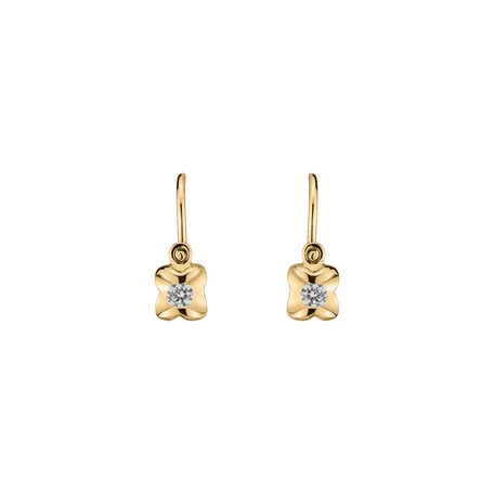 Detské náušnice s diamantom Cute Charm
