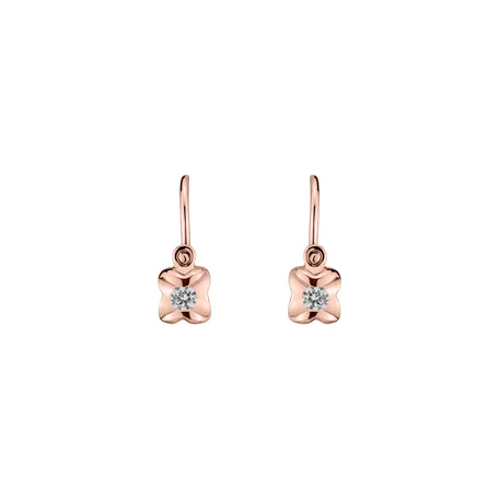 Detské náušnice s diamantom Cute Charm