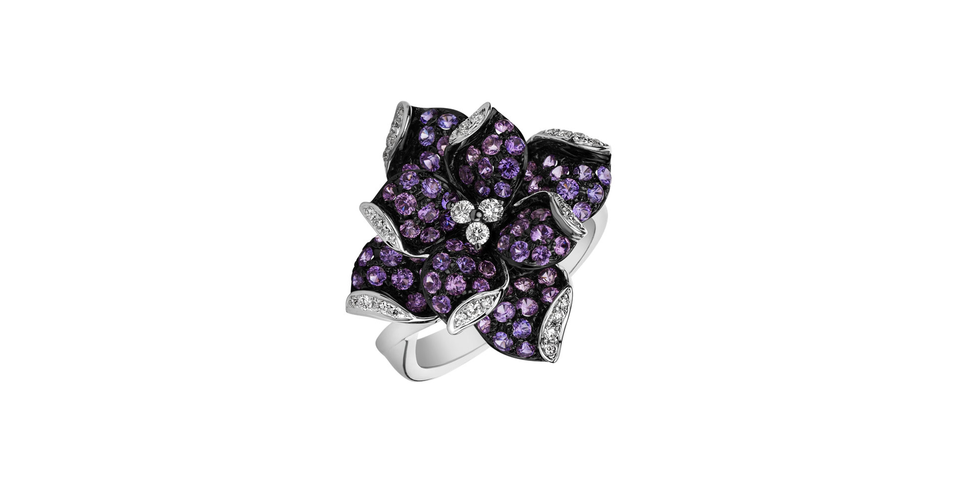 Prsteň s diamantmi a zafírmi Angel Jasmine