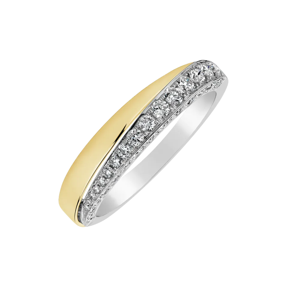 Prsteň s diamantmi Golden Embers